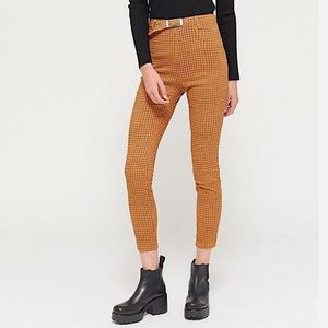 Urban Outfitters Neve Belted High Rise Cigarette Orange Pants